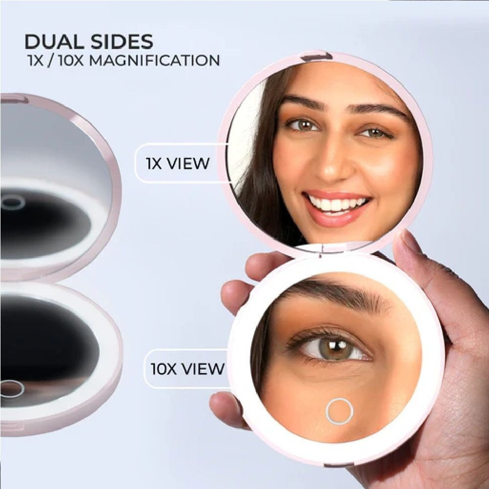 Led Pocket Mirror Rechargeable Compact LED Mirror