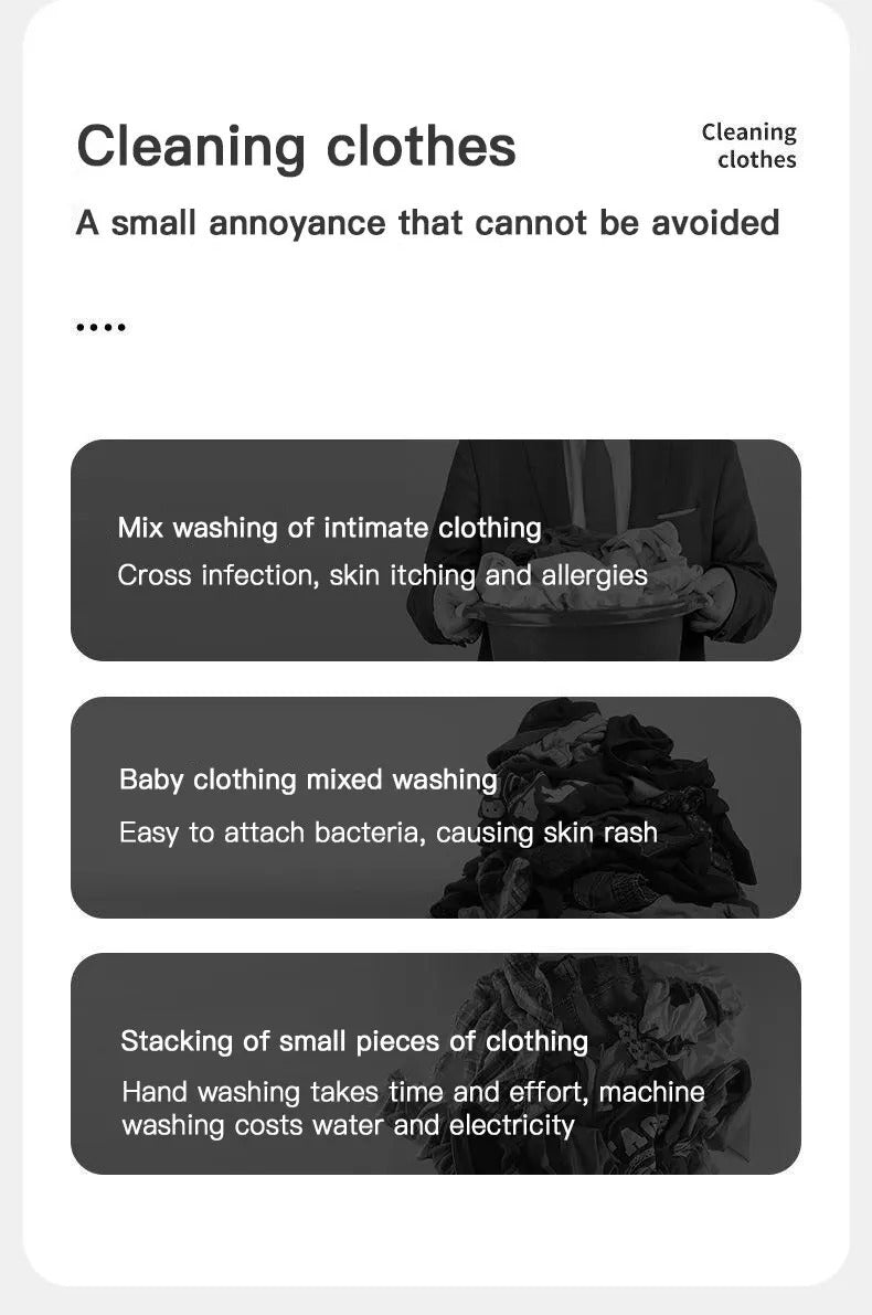 Portable Mini Folding Washing Machine Portable Mini Laundry Machine For Clothes Multi Color