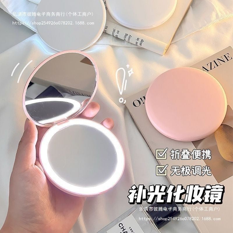 Led Pocket Mirror Rechargeable Compact LED Mirror