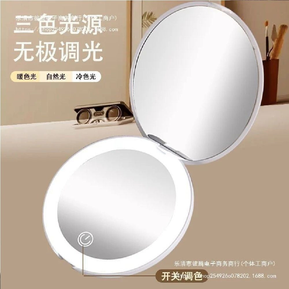 Led Pocket Mirror Rechargeable Compact LED Mirror