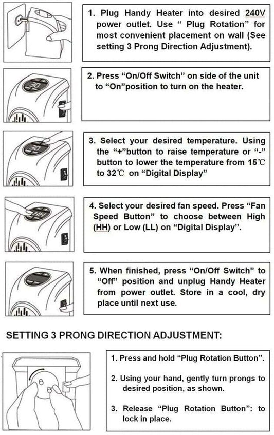 400 Watts Electric Handy Room Heater Portable Small Mini Room Heater for Travelling, Bedroom, Offices, Home