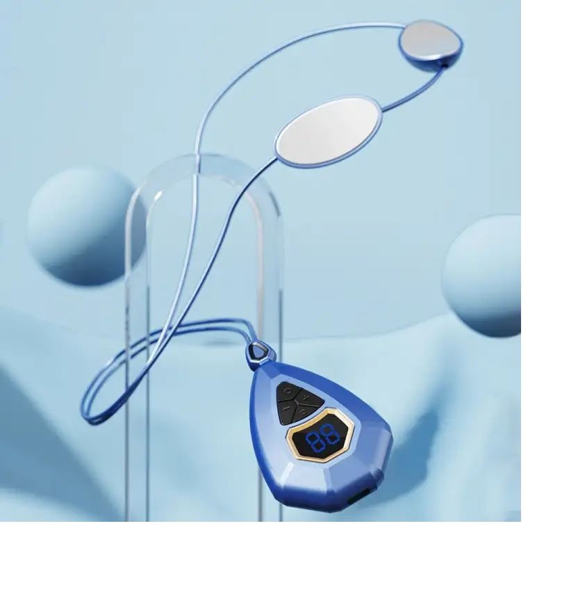 Smart Neck Massager EMS Plus Heating Electric Cervical Massager Shocker Heating Relieve Pain Massager Portable EMS Massager